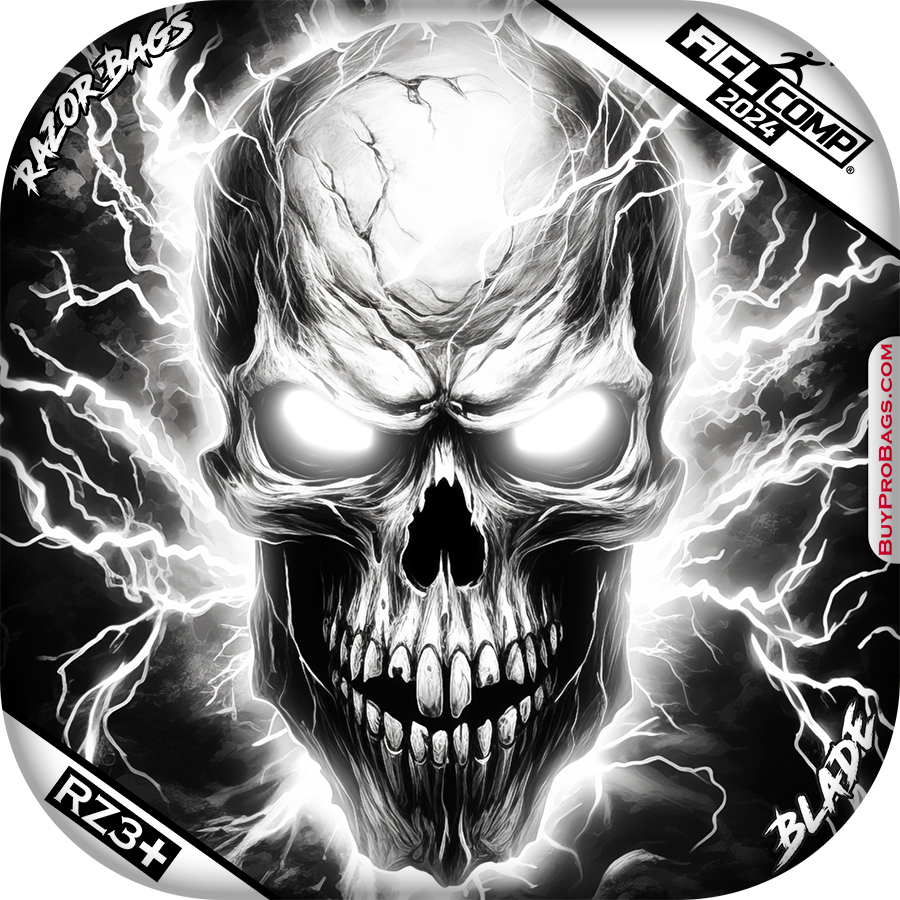 ACL Comp - Razor Blade - Skull Lightning Strike - Buy Professional Cornhole Bags