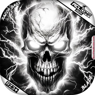 ACL Comp - Razor Blade - Skull Lightning Strike - Buy Professional Cornhole Bags